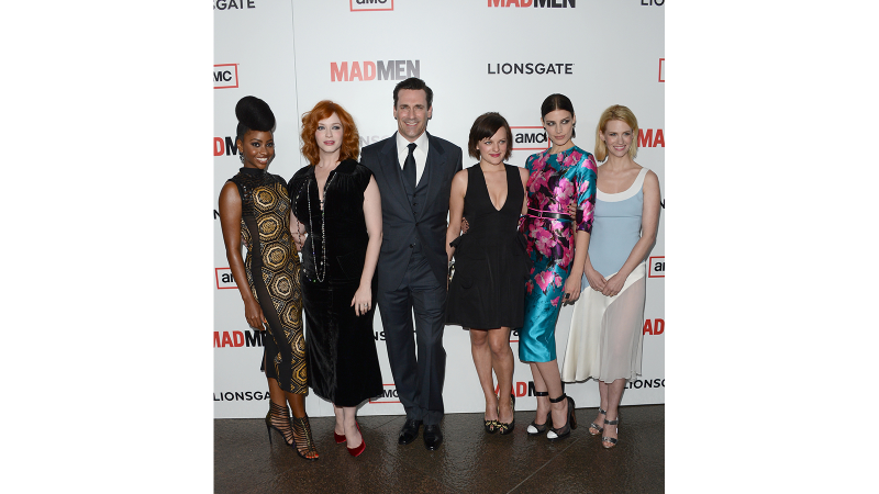 Illustration for article titled Really Pretty Dresses and Really Bad Hair at the Mad Men Premiere